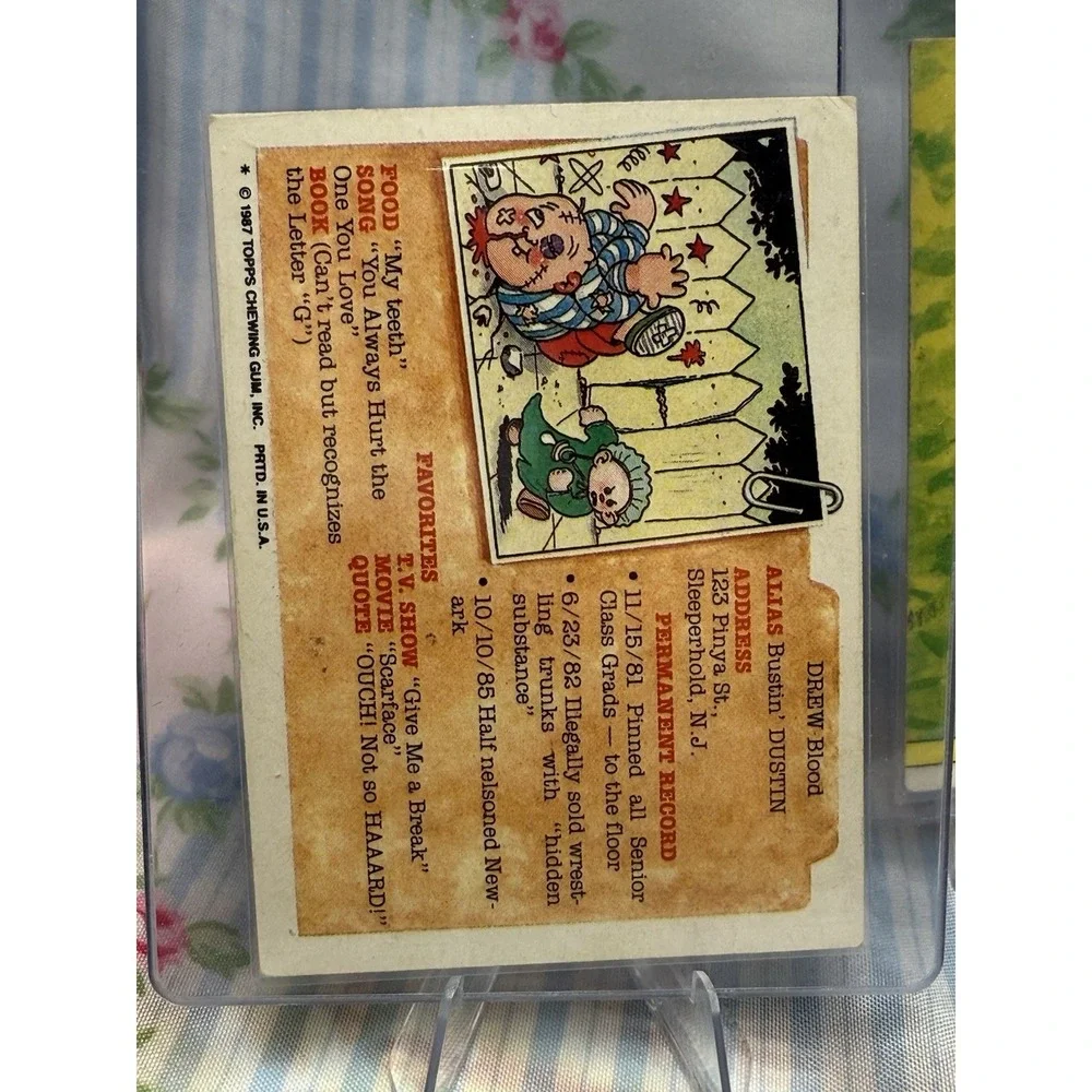 Garbage Paul Kids Vintage Sticker Card Lot-80's Reuben Owen Lyle‎ Ed Roy